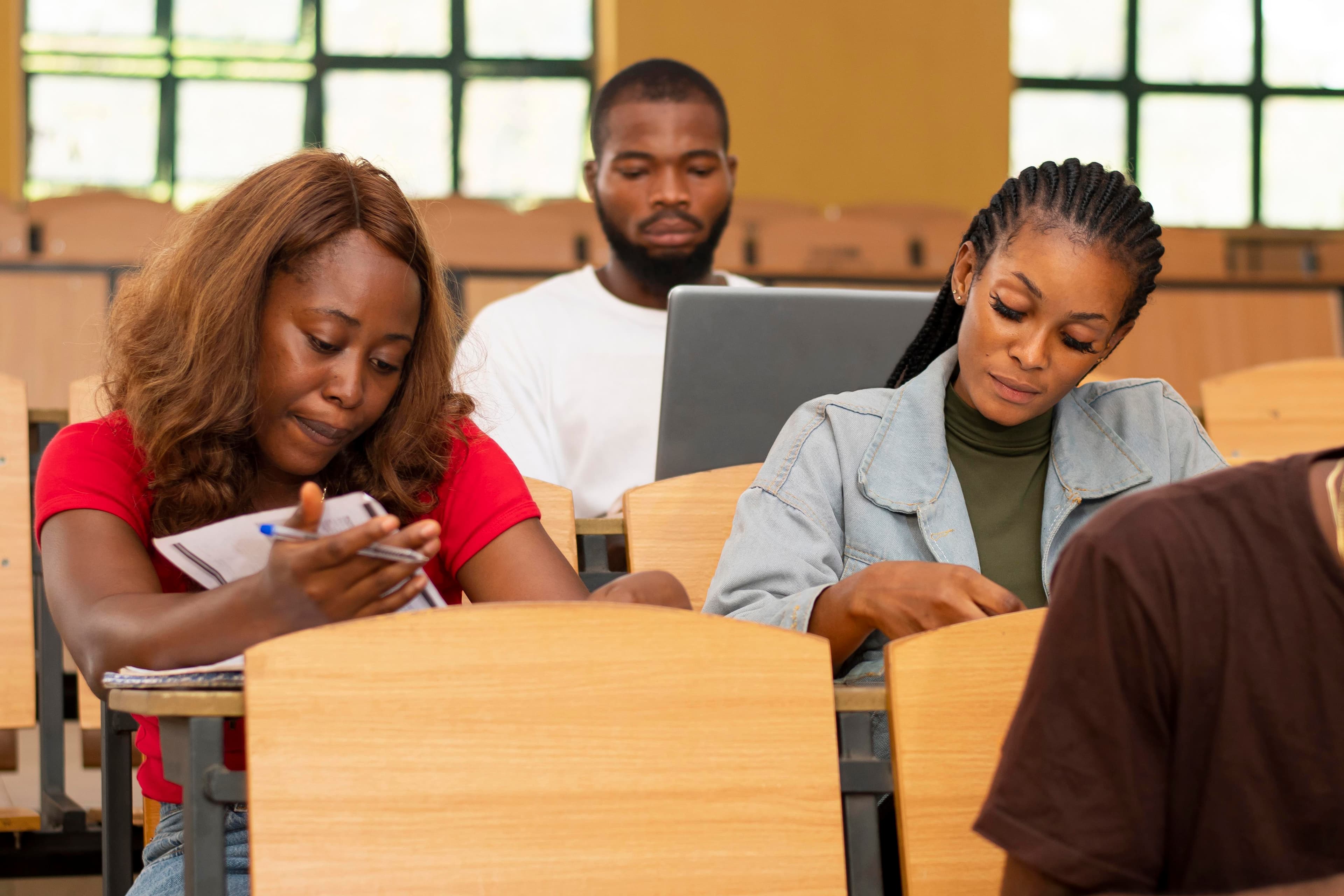 Researchers working in a university laboratory